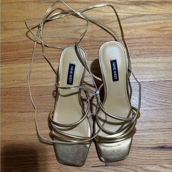 Nine West | Hendy Strappy Lace Up Dress Sandals - Picture 6 of 9